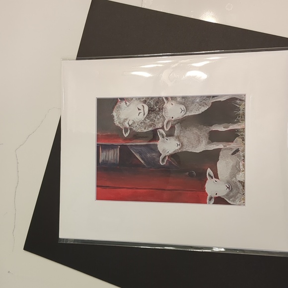 🎨Matted Art Print of Acrylic Painting - Picture 3 of 3